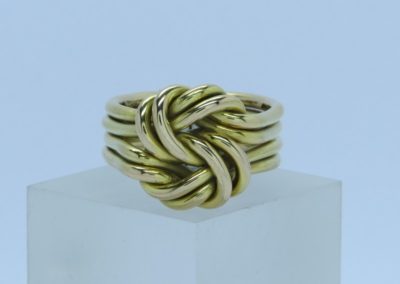 18ct Yellow Gold double knot ring