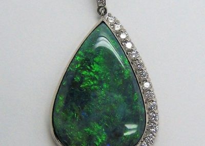 Opal and Diamond pendant