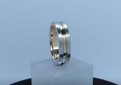 Palladium and Rose Gold wedding ring 2