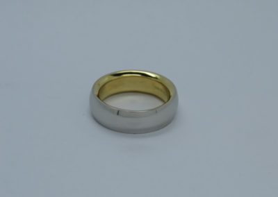 Platinum and 18ct Yellow Gold wedding band