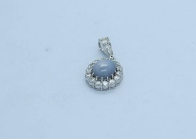 Star Sapphire and Diamond pendant